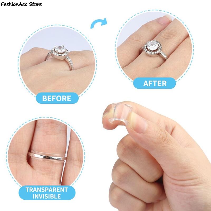 Ajusteur de taille de bague Invisible en Silicone pour votre bague, réducteur de serrage, taille de bague, anneaux d'espacement, garde 8 pièces