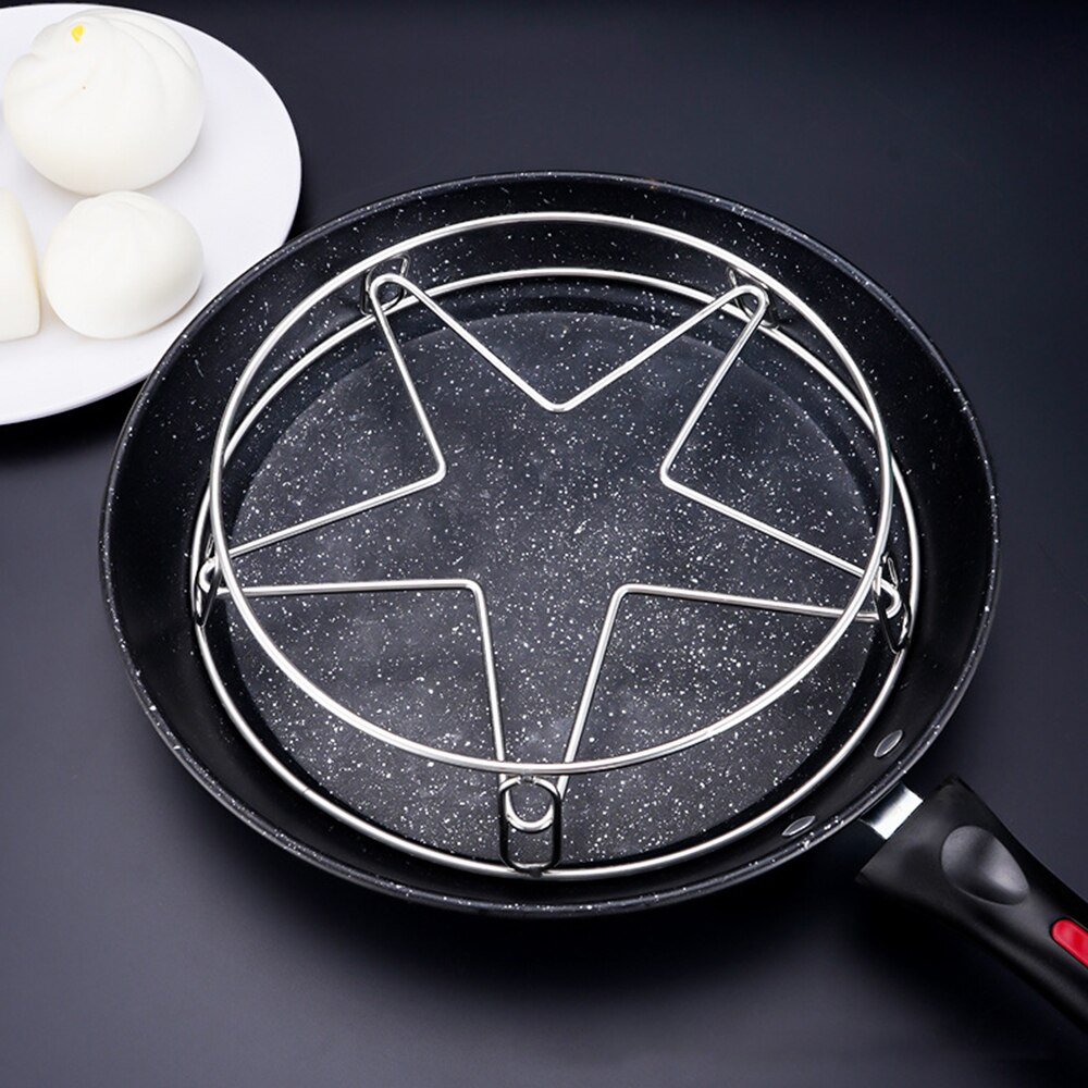 Five-pointed Star Stainless Steel Steaming Racks Kitchen Tools Heat Insulation Anti-Scalding Pot Holder Pot Pad Stand