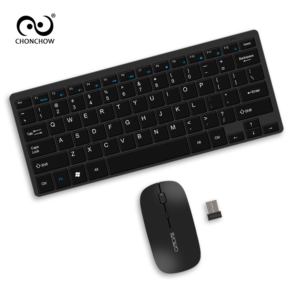 Wireless Keyboard and Mouse Combo 2.4 GHz Wireless Mouse Multimedia Keys for PC Windows XP /7/8/10 Android Smart TV Box