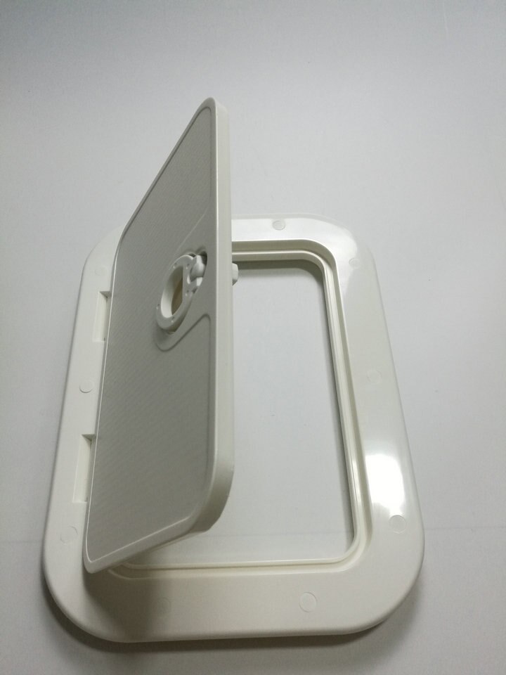 Boat RV Motohome Hinged Access Inspection Deck Hatch White L 14.9”×W11” 9138