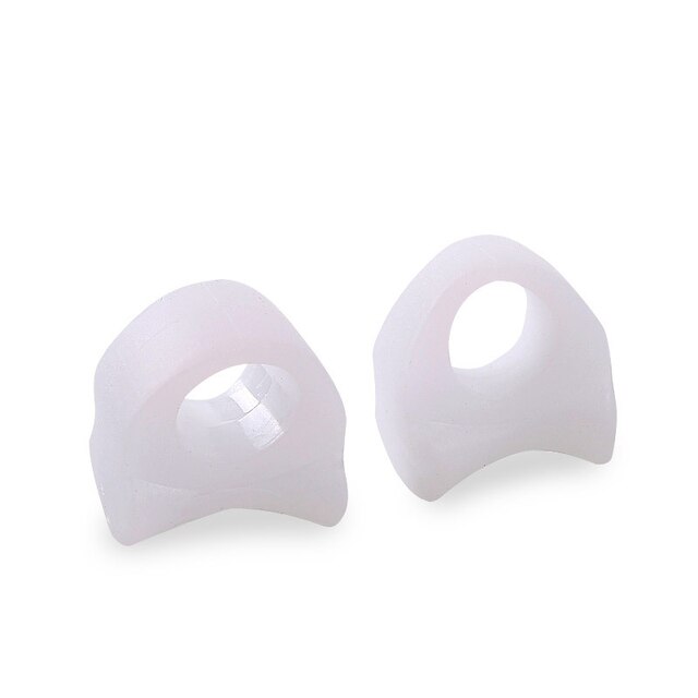 Separador de dedos dos pés para 20 peças = 10 pares, almofada de correção do espaçador de silicone, protetor ortopédico de joanete para cuidados com os pés e pedicure: White