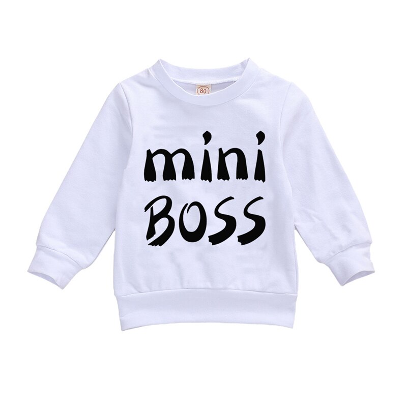 enfant en bas âge enfants bébé garçon fille vêtements mini patron lettre imprimé pull automne hiver décontracté T-Shirts