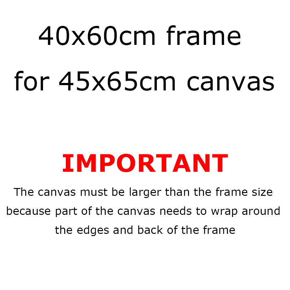 40x60cm DIY Wooden Frame For 45x65cm Canvas Prints Diamond Painting Frame Kit Picture and Poster Wood Bars Wall Frame Home Decor
