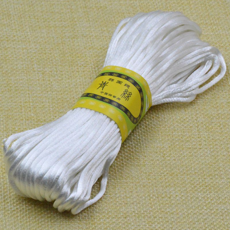 20 Meter Gevlochten Macrame Touw Zijde Macrame Koord Touw Draad Draad Nylon Koord Diy Voor Maken Chinese Knoop Armbanden Rat staart Koord: Black