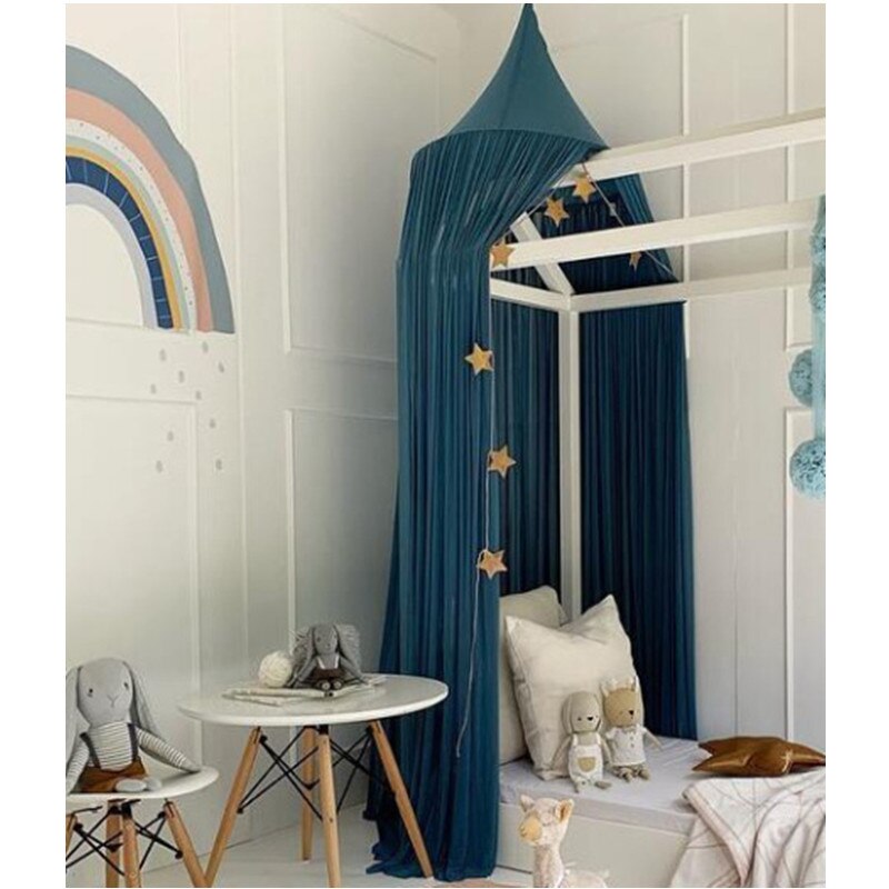 1pc 50cm nordisk stil prinsessa spets barn barnsäng baldakin gardin rum myggnät sängkläder rund kupol barn lek tält hus inredning