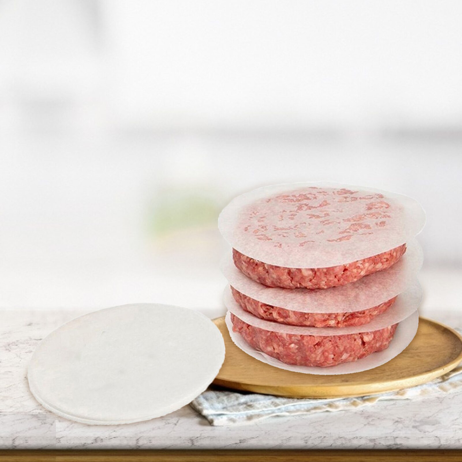 500 Sheets Of Double-sided Baking Silicone Oil Paper Non-stick Barbecue Grill Baking Cake Biscuit Burger Pad Paper Steamer Paper