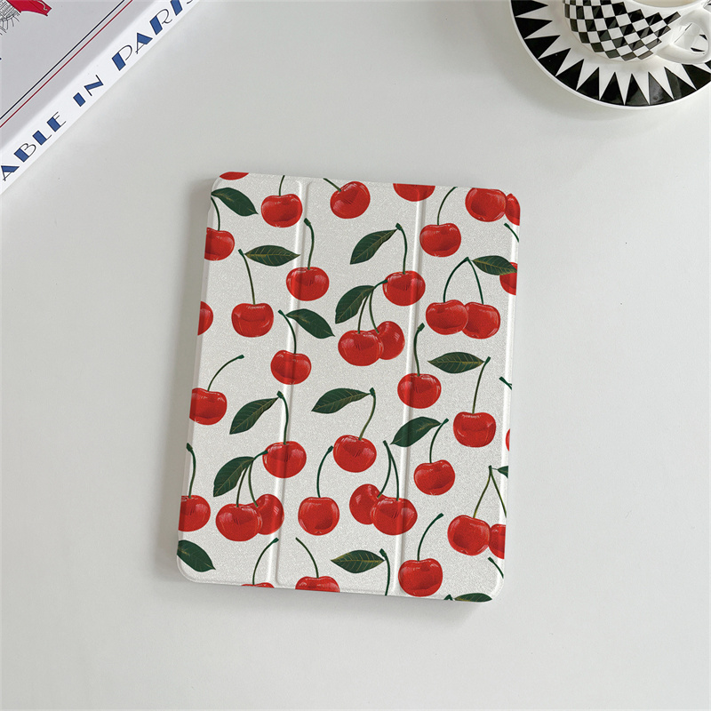 Cute Cherry Case For Apple iPad Air 2024 11 inch Air5 4 10.9 iPad 5 6 7 8 9 Gen 9.7 Air 3 10.2 10.5'' mini 6 5 4 Soft Cases