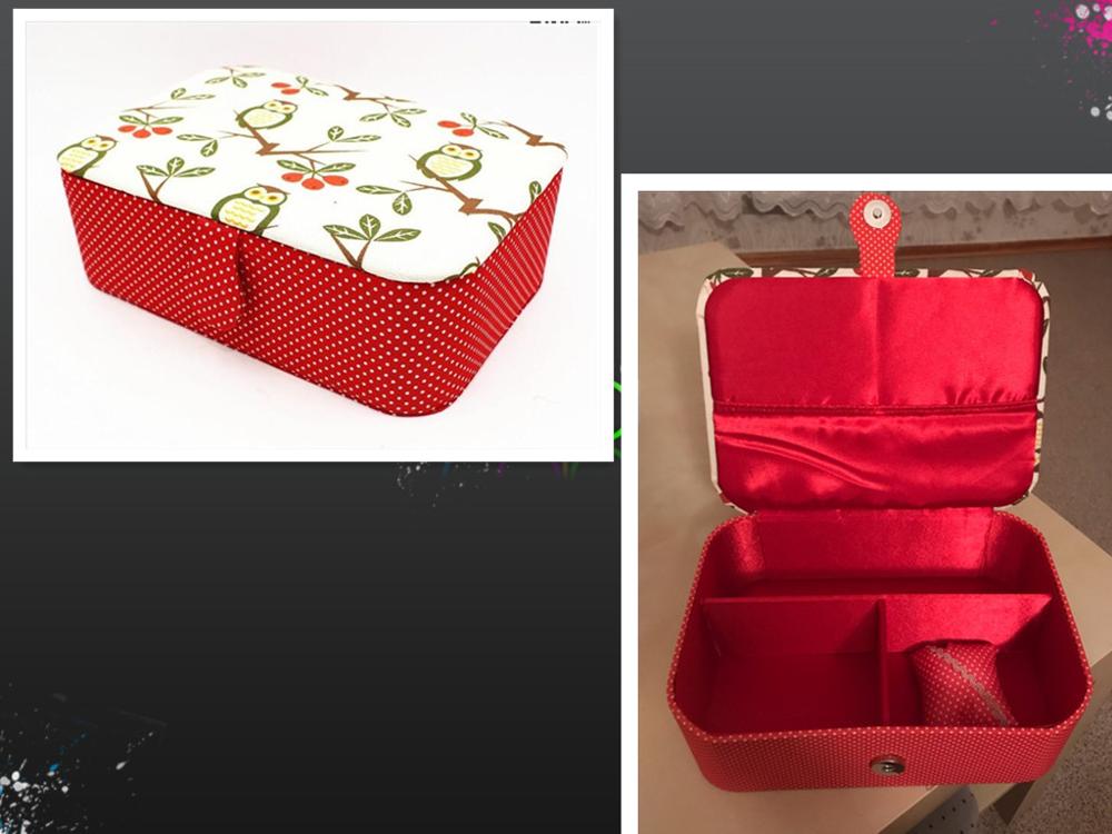 Accessori per la casa di Nozze FAI Da TE Tessuto Scatola Da Cucito Da Sposa dote di Stoffa per Cucire kit 33 Cuciture fa Nastro forbice Fili per il Regalo: 3A-empty scatola