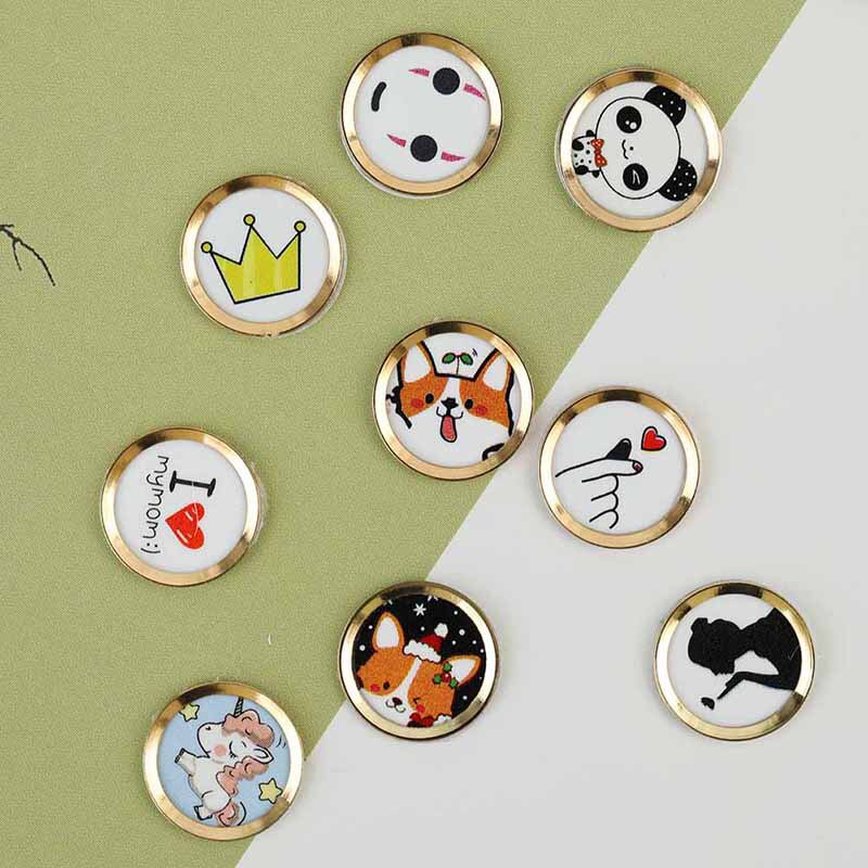 For IPhone 5 6 6S 7 8 Plus For Ipad Air Mini Fingerprint Identification Keypad Cartoon Cute Touch Home Button Sticker