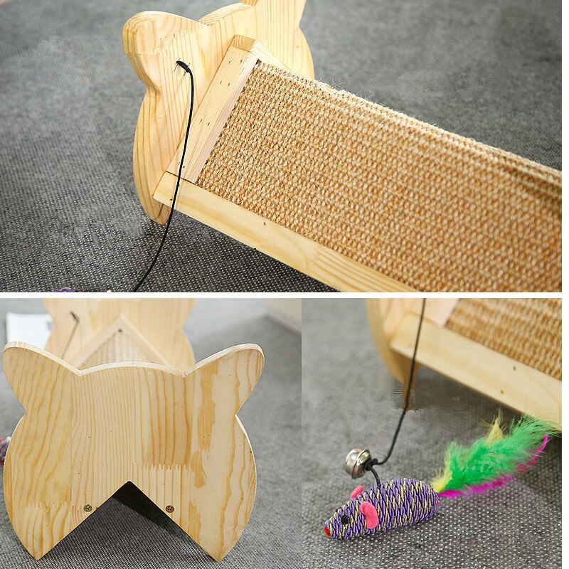 Cat Scratch Board Toy Sisal Post Cat Kitten Climbing Scratching Tree Cats Protecting Furniture Grind Claws Cat Scratcher Tree