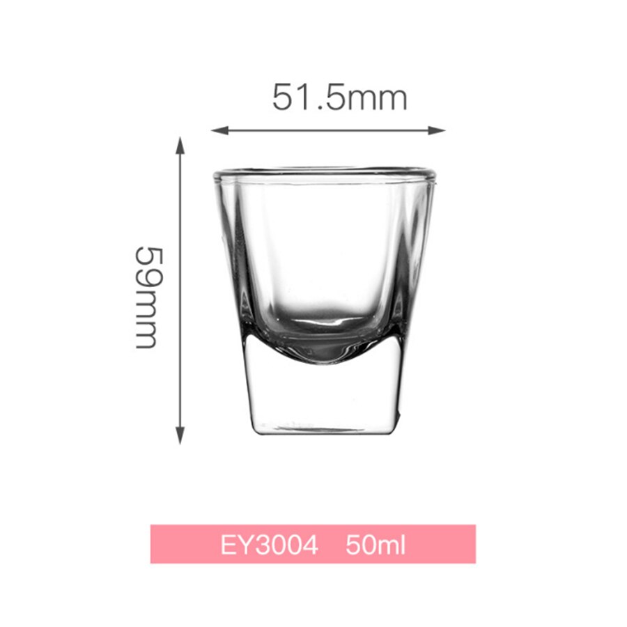 Blei-freies glas schnaps becher Schluck tasse dicke Basis Felsen becher kugel becher schnaps serie: J 50ml