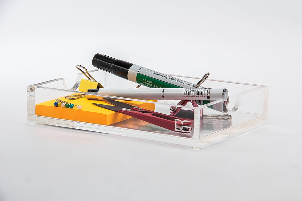 Acrylic Gold Scissors and Staple Remover and Memo Pad Note Holder Fits 4 x 6 Inches Note Paper stationery desktop stationery