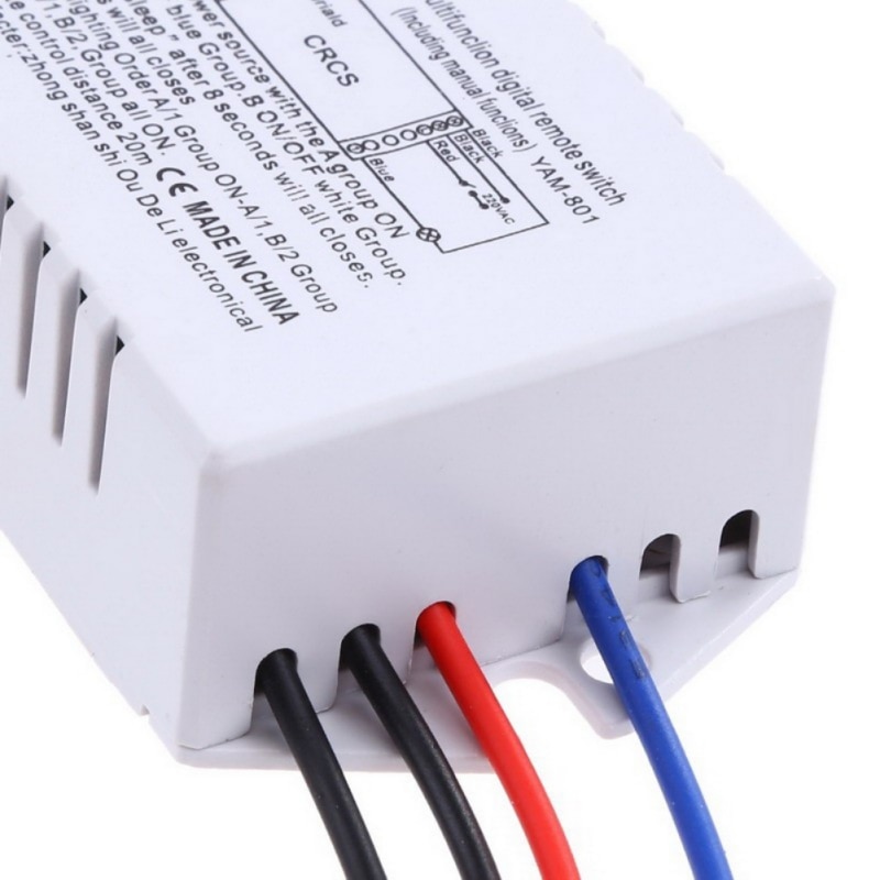 3 Port Wireless Remote Control Switch ON/OFF 220V Lamp Light Digital Wireless Wall Remote Switch Receiver Transmitter