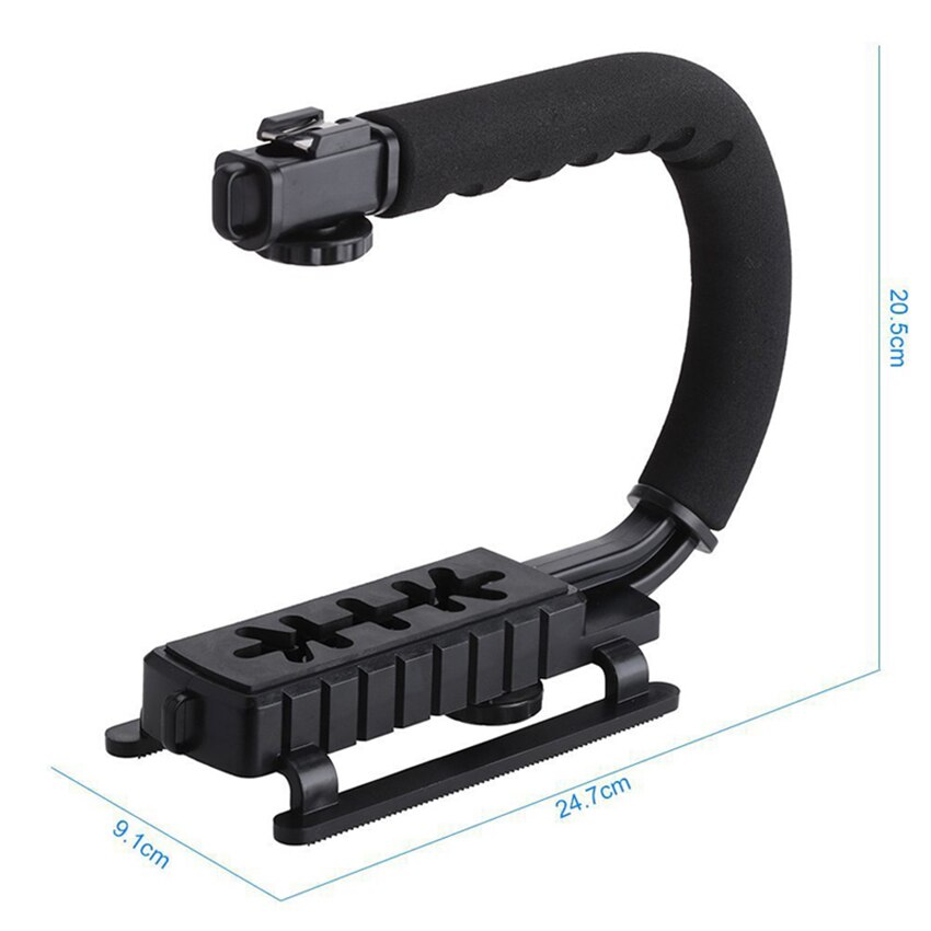 Video Actie Stabiliseren Handle Grip Handheld Stabilisator Beugel Met -Shoe Mount Voor Slr Camera &#39;S En Thuis Dv Camera