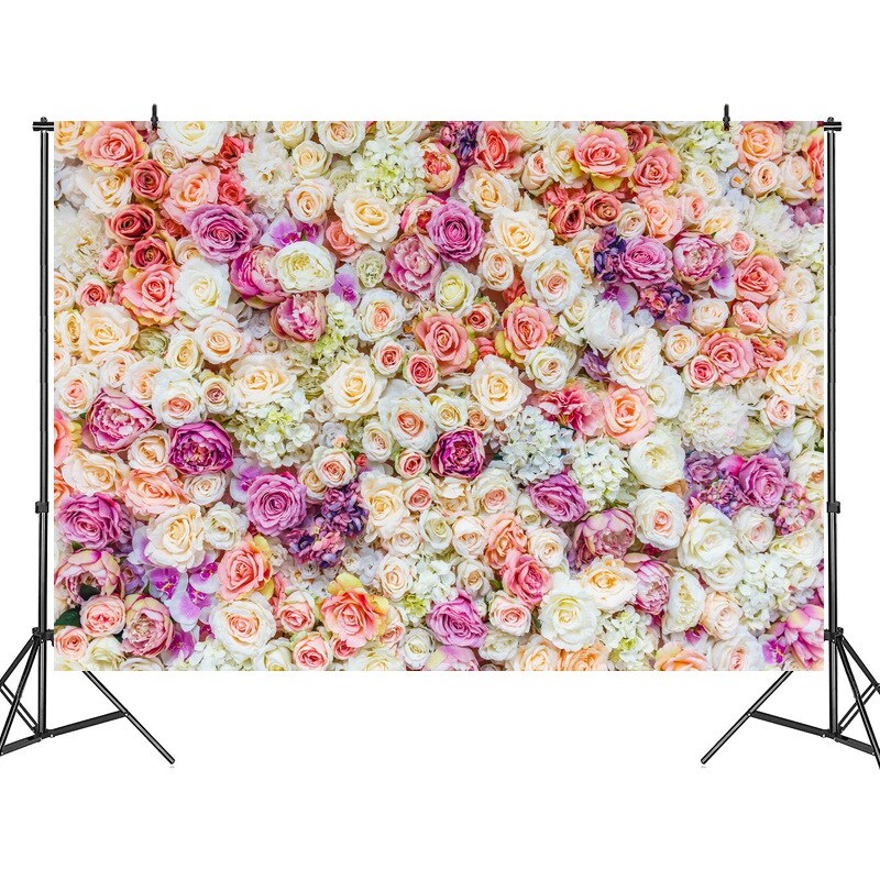 3D Bloemen Achtergrond Bruiloft Bloemen Rozen Foto Doek Studio Schieten Gebruik Scène Fotografische Achtergrond Party Decoratie 125*80Cm: C
