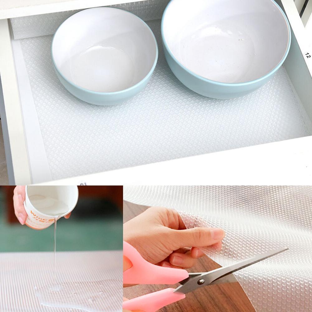 Reusable Transparent Drawer Mat Cabinet Mat Waterproof Dustproof Paper Washable Shelf Liner Moisture-proof Drawer Contact A1P1