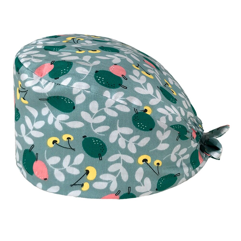 Unisex cotton and linen cartoon cute printing nursing hat lab spa pet shop working cap breathable nurse head caps: 12157