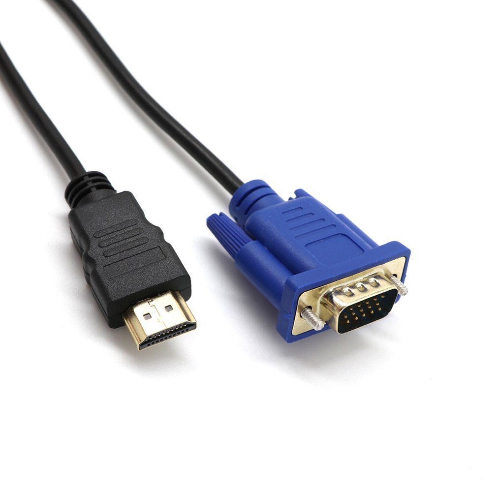 Hdmi til vga hd-omformer kabel lydkabel d-sub mannlig videoadapter kabelledning for hdtv pc-dataskjerm for pc laptop tv