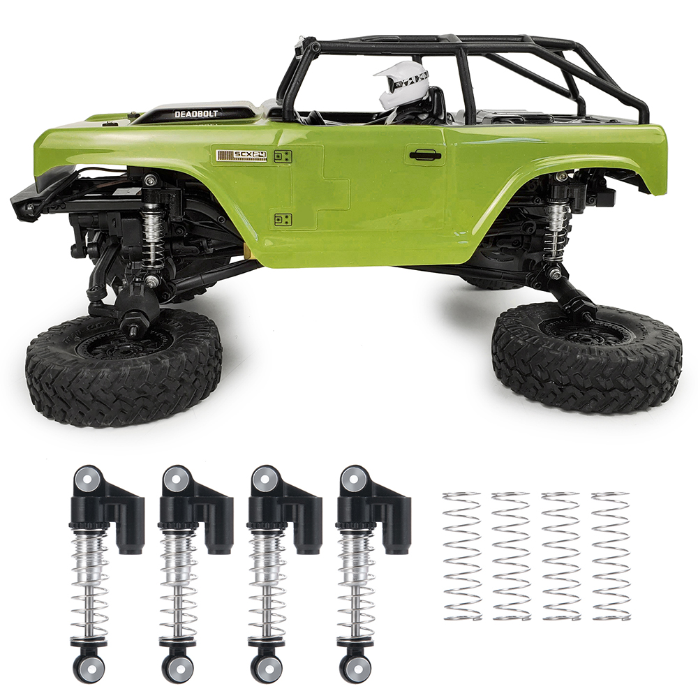 YEAHRUN 31/32/39, 5/43/48/53mm amortiguador de aleación de aluminio para Axial SCX24 1/24 RC coche camión actualización piezas Accesorios