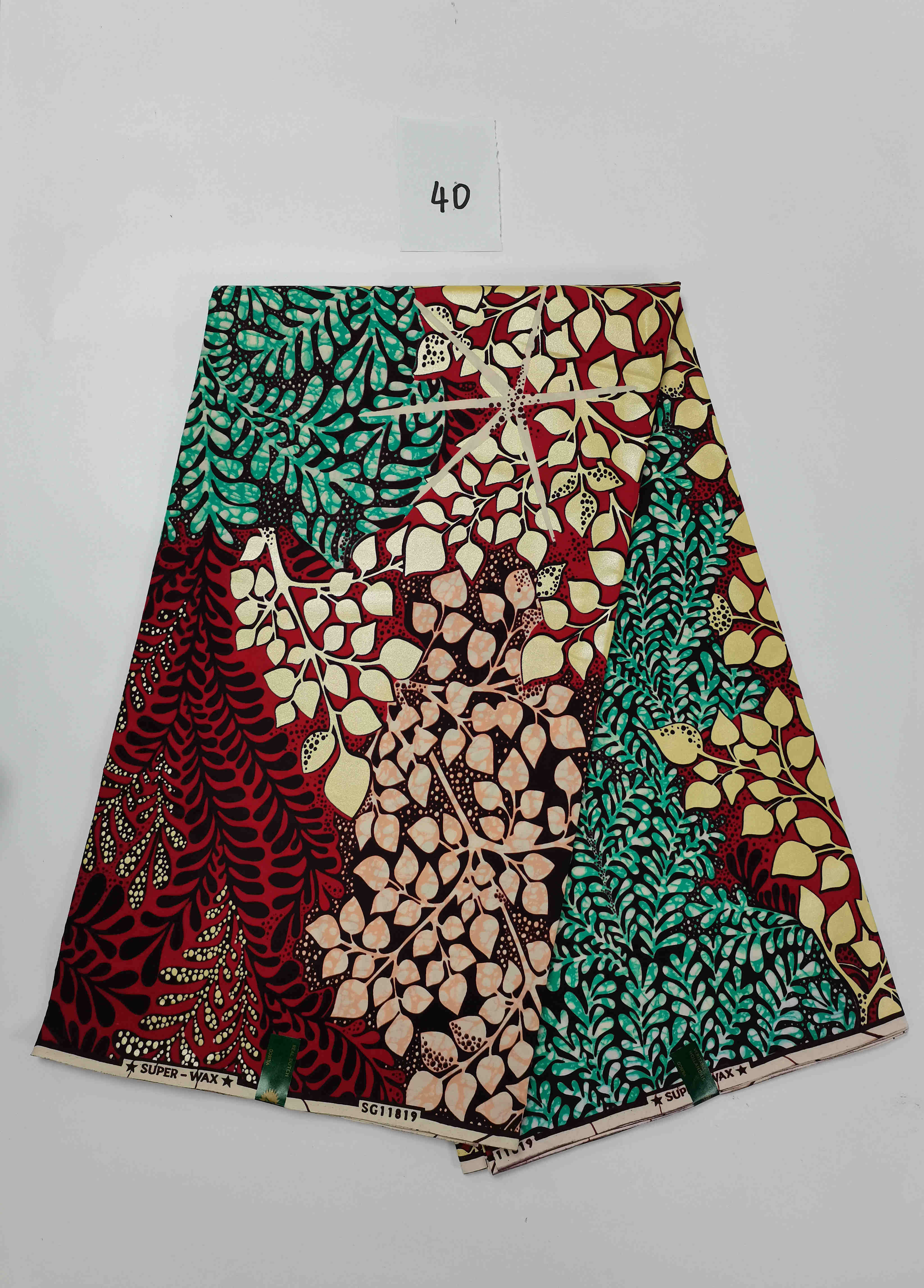 6 Yard African Wax Sewing Fabric Material Ankara Nigerian 100% Cotton Golden Material For Dress Bag