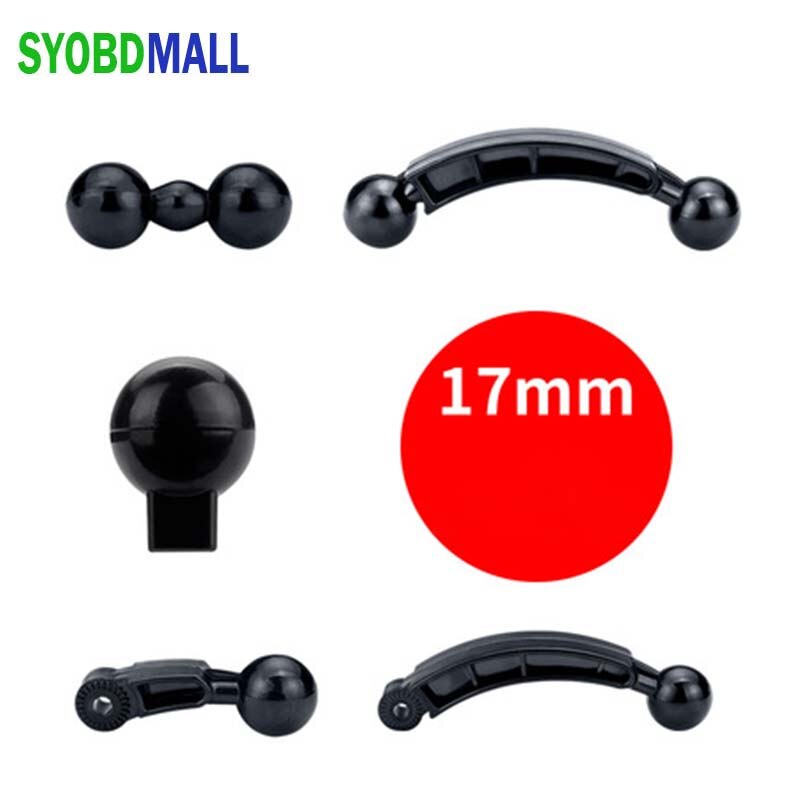 Mini 17mm Diameter Ball Head Accessories 360° Rotation DIY Modified Mobile Phone Holder Parts for Car Dashboard Magnetic Bracket