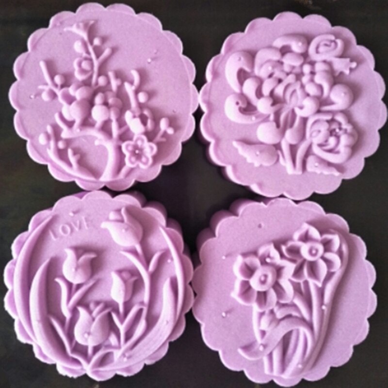 Moule à gâteau en forme de lune, 75g, 100g, 125g, outils de pâtisserie ronde pression manuelle, moule à gâteau en forme de lune en option 1 ensemble