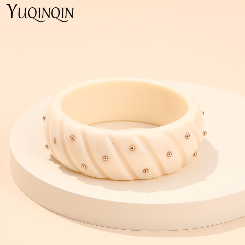 Moda colorida resina festa bangles para mulheres indiano jóias metal ponto bangle com designer encantos pulseiras pulseira elegante