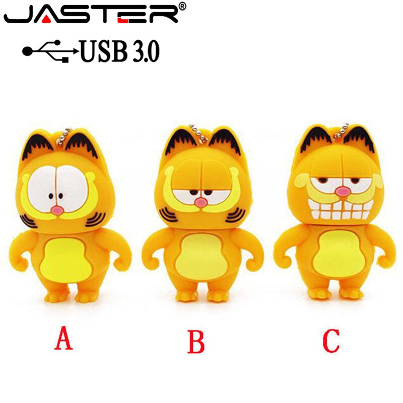 USB JASTER 3,0 Pen Drive Garfield gato 4GB 16GB 32GB 64GB Usb memoria USB Pendrive pluma de mini