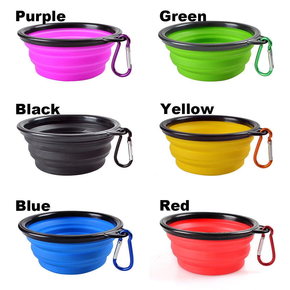 Opvouwbare reis- en hondenvoerbak, opvouwbare siliconen voerbak voor honden, waterbak voor buiten, opvouwbare drinkbak voor honden, cuenco