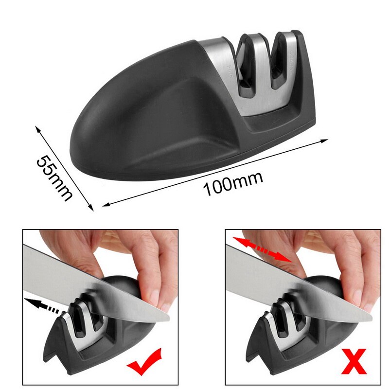 2 Stages Kitchen Sharpening Stone Knives Whetstone Ceramic Sharpener Tool #1