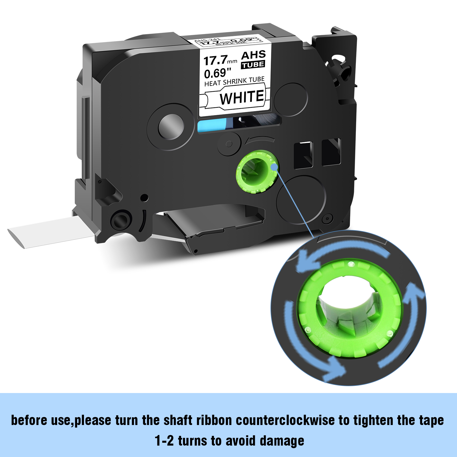 Etiqueta de Tubo termorretráctil de 6/9/12/18/24mm para Brother HSe-231 241 641 negro sobre blanco/amarillo para Brother P touch Label Maker