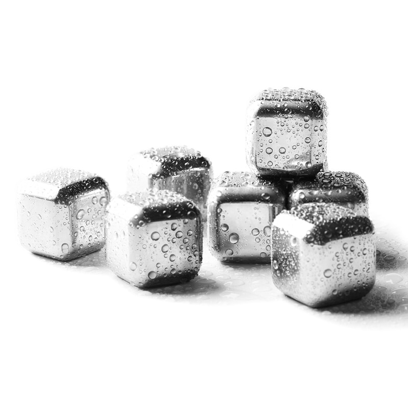 Superieure Roestvrij Staal Whisky Ijsblokjes Pack van 4 STUKS of 6 STUKS Drank Chilling Cubes Herbruikbare Wijn Chilling Stones BPA Gratis