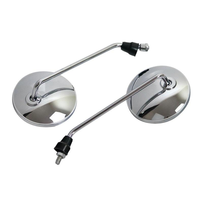 MoFlyeer miroir de vue arrière argent de moto, rétroviseurs de vue arrière de vélo électrique, miroir latéral de cyclomoteur 8mm rond