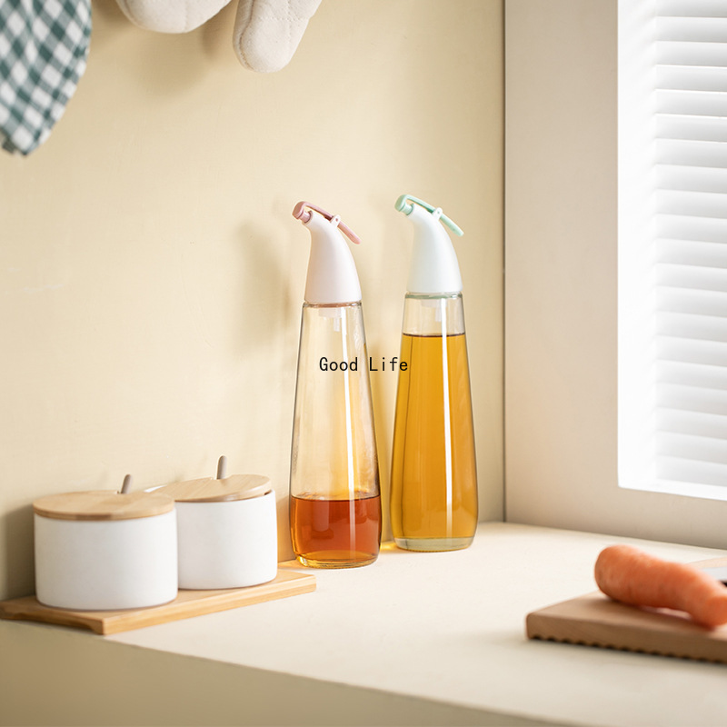 Cooking Seasoning Bottle Dispenser High Borosilicate Glass Olive Oil Soy Sauce Vinegar Pot Bottles Can