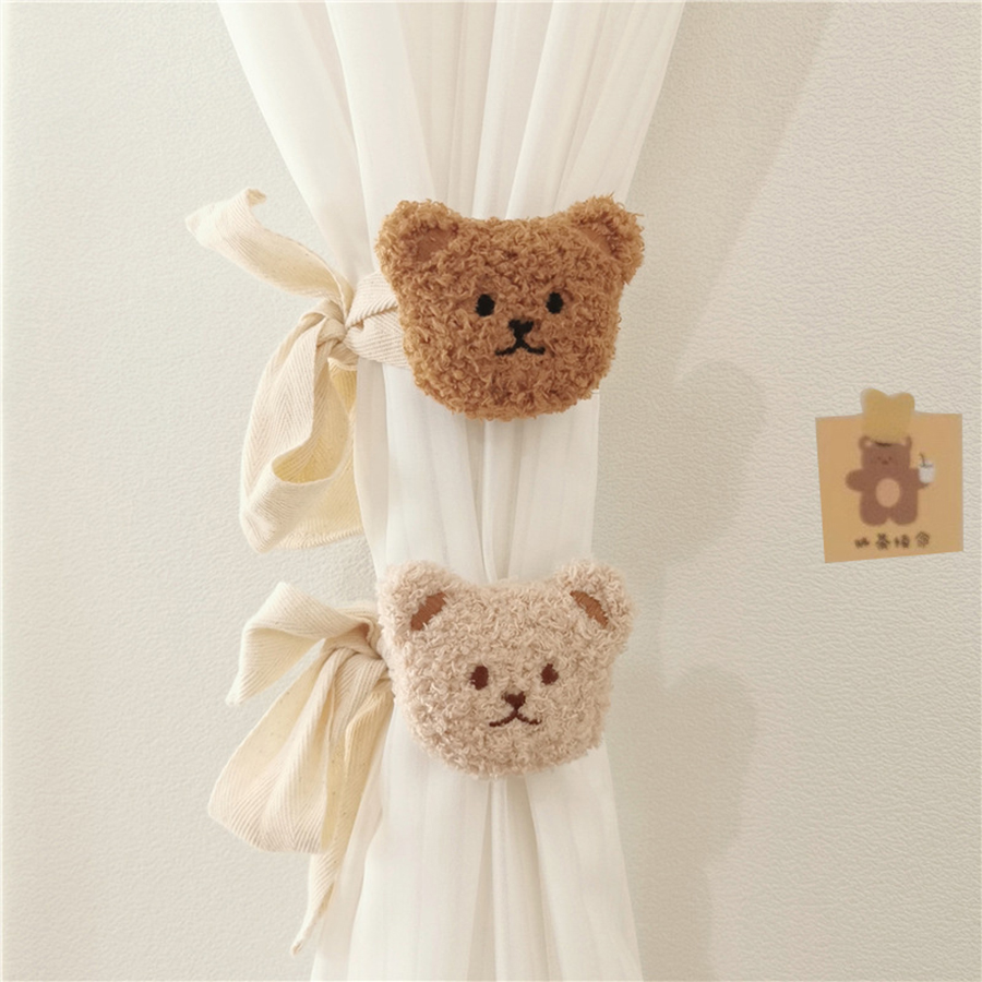 Ins style home decor bear-shaped curtain ties curtain clips children's room decorative curtain hanger curtain accessories