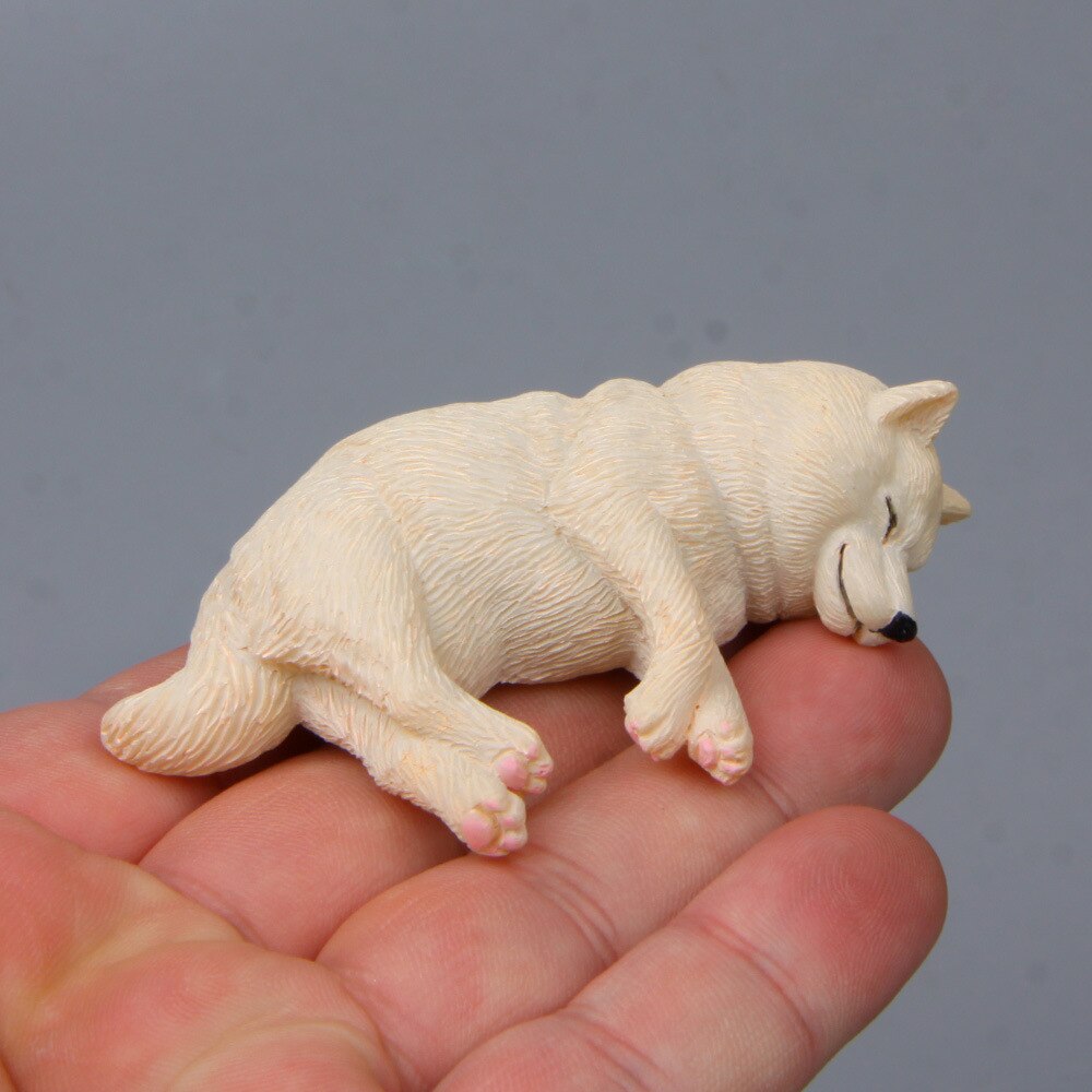 3D Hond Magneten Leuke Slapen Hond Koelkast Magneten Koelkast Sticker Micro Landschap Ornamenten Auto Beeldje Kid Speelgoed: Beige