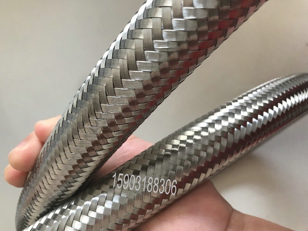 AN16 AN 16 -16 AN-16 Stainless Steel Braided Rubber Fuel Line Gas Oil Hose 1M 3.3FT