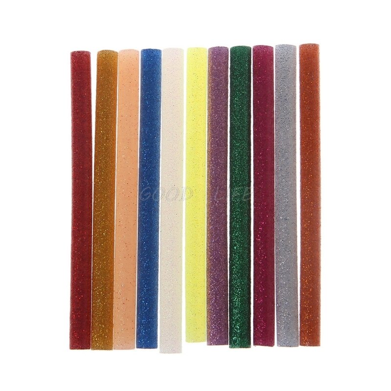 Pegamento de fusión en , mezcla de colores, brillo, viscosidad, bricolaje, herramientas de reparación de juguetes artesanales, 7mm x 100mm
