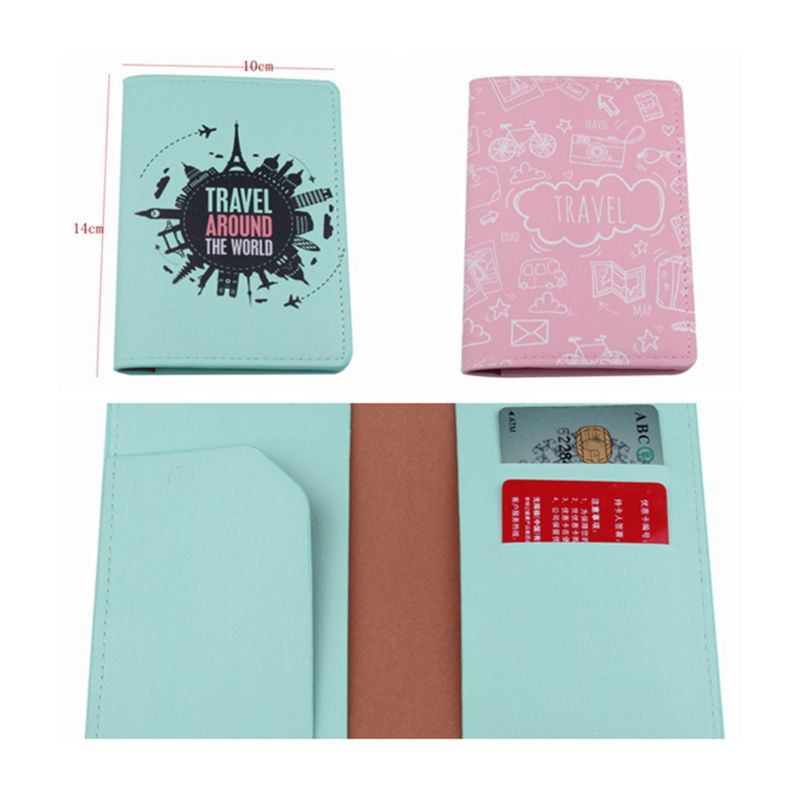 Multifunktionale Reisepass Ich würde Karte Abdeckung Halfter fallen Schutz Organizer D0LF