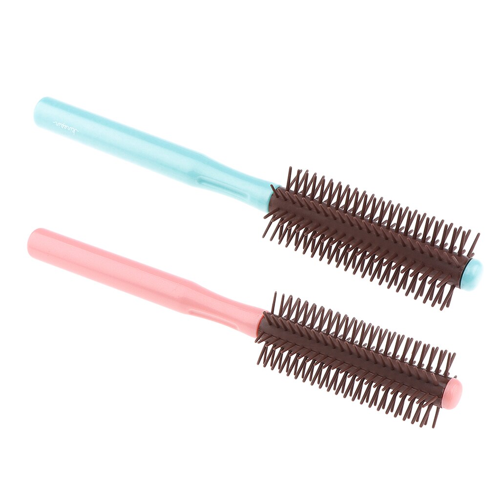 Round Brush &amp; Detangling Brush, Resin Hair Styling Brush For Blow Drying, Styling, Curling &amp; Straightening