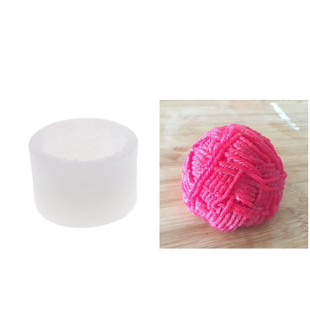 Knitting Wool Ball Shaped Silicone Mold Mould for Soap Candle and Chocolate Making DIY Candle Craft Mold Tools