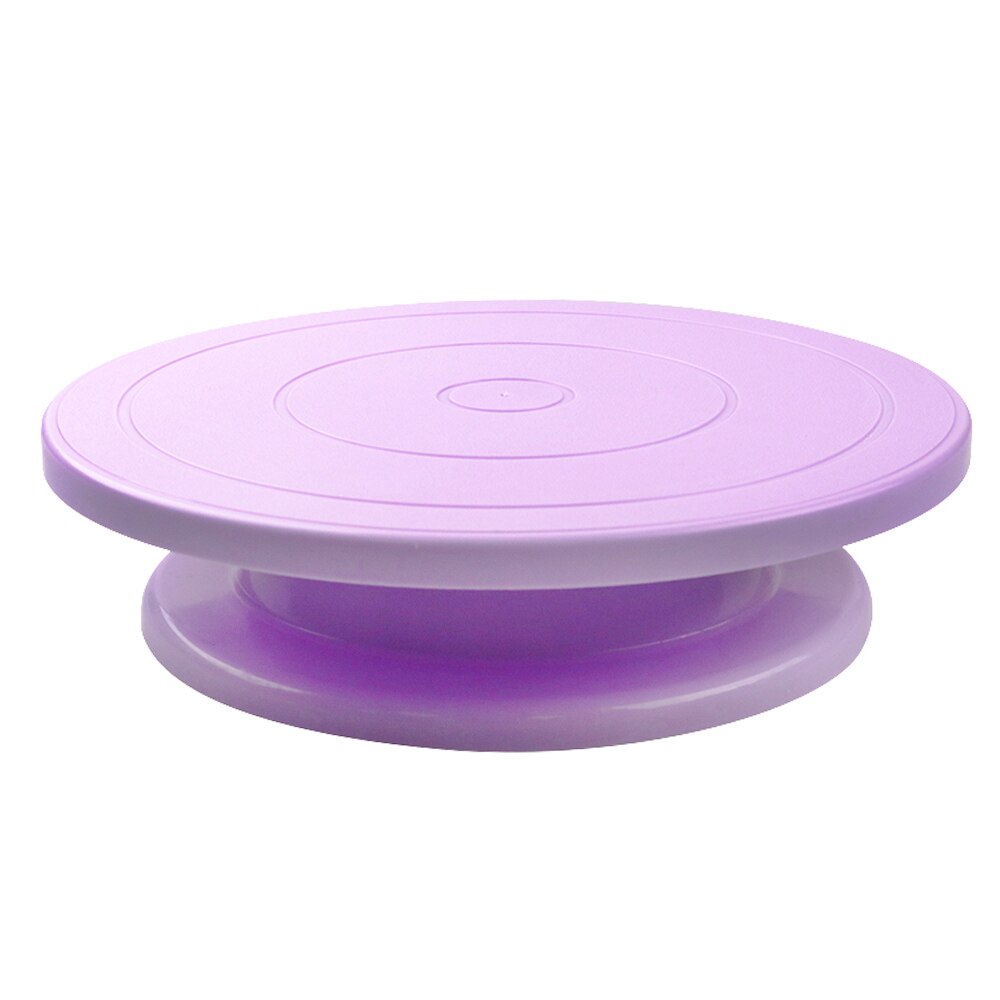 Plateau plateau tournant antidérapant en plastique pour pâtisserie, décoration de pâtisserie bricolage-même, outils de cuisine: VIOLET