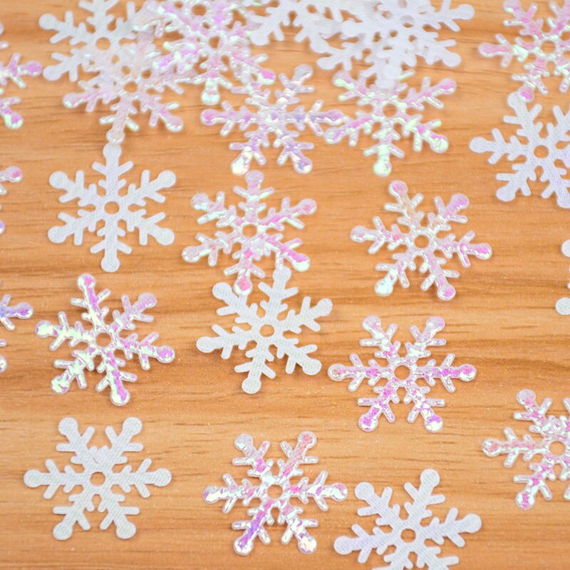 Confeti de copos de nieve artificiales para Decoración de mesa, confeti de Navidad brillante, copos de nieve artificiales, adornos de árbol de Navidad de nieve, para invierno, para boda, 270 Uds.