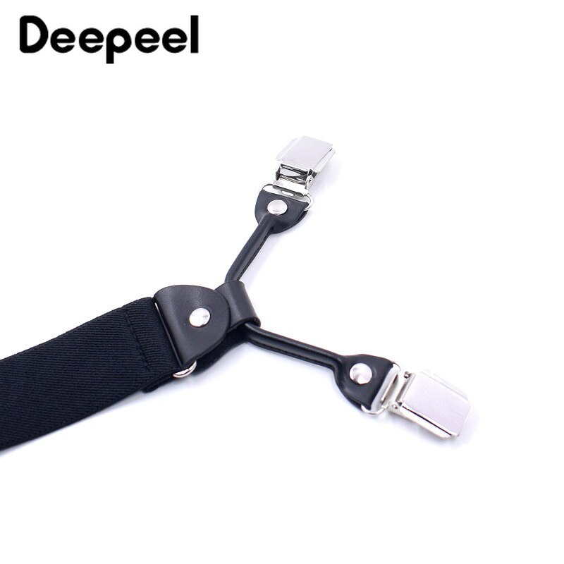 Deepeel 1pc 3.5X125cm Men Suspenders Adult 4 Clips Strap Multicolor Clip Buckles Elastic Male Jockstrap Business Accessories