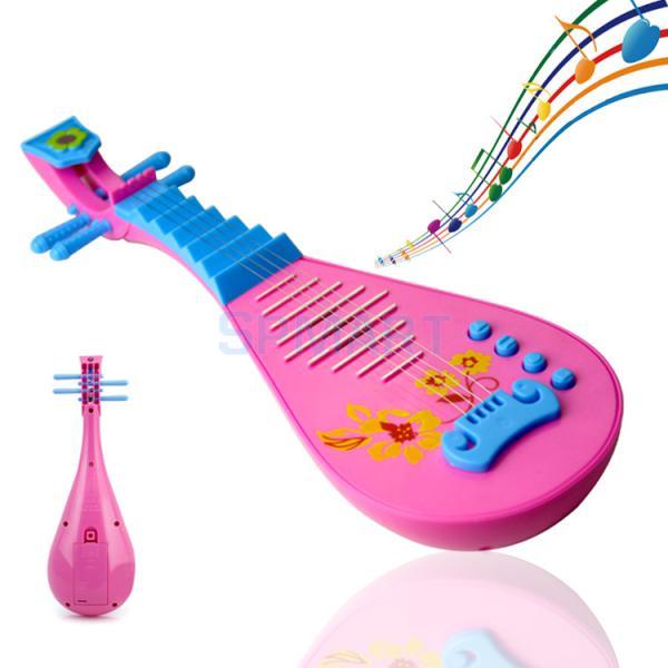 Elektrische Chinese Pipa Muziek Elektrische Gitaar Met Kids String Knoppen Kinderen Baby Muziekinstrumenten Vroege Educatief Speelgoed