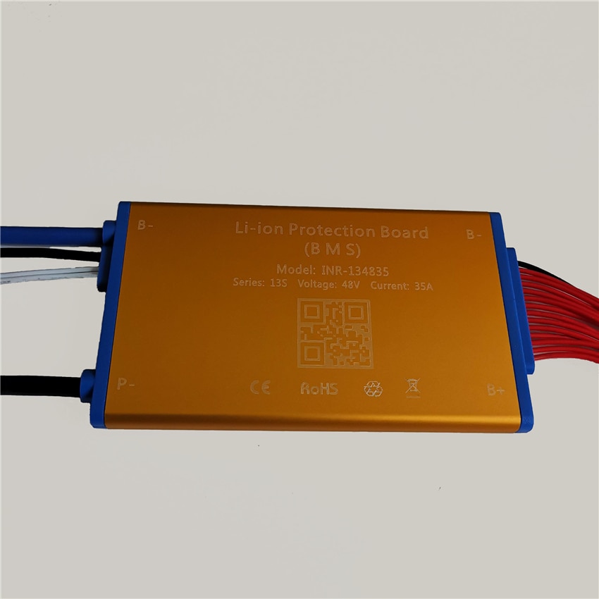 13s 48v 15a 25a 35a batteristyringssystem bms pcm pcb til 18650 lithium-ion-batteripakker bms med temp-sensor