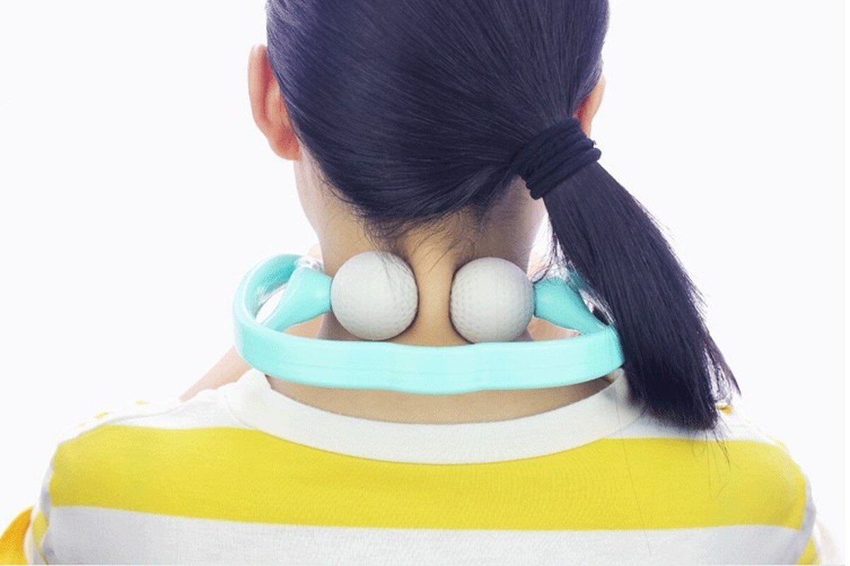 Pressure Point Therapy Neck Massager Shoulder Back Pain Relief Massager Dual Trigger Point Roller Self-massage Tool