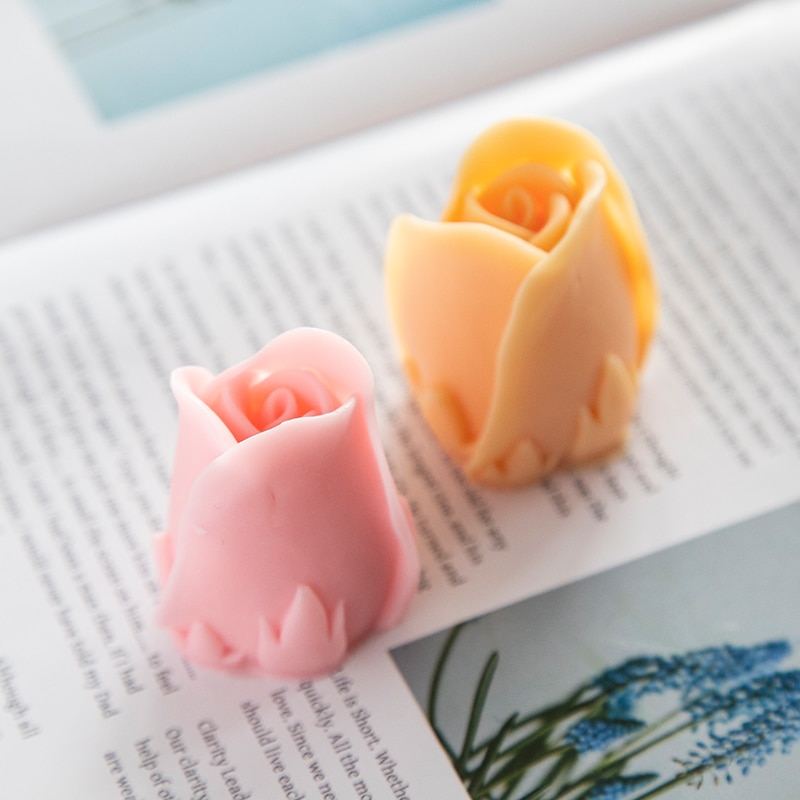Molde de tulipán de un solo agujero hecho a mano, molde de silicona para jabón de flores DIY, molde de silicona para pastel de Chocolate, molde de silicona, moldes para formas de jabón, suministros para hacer jabón