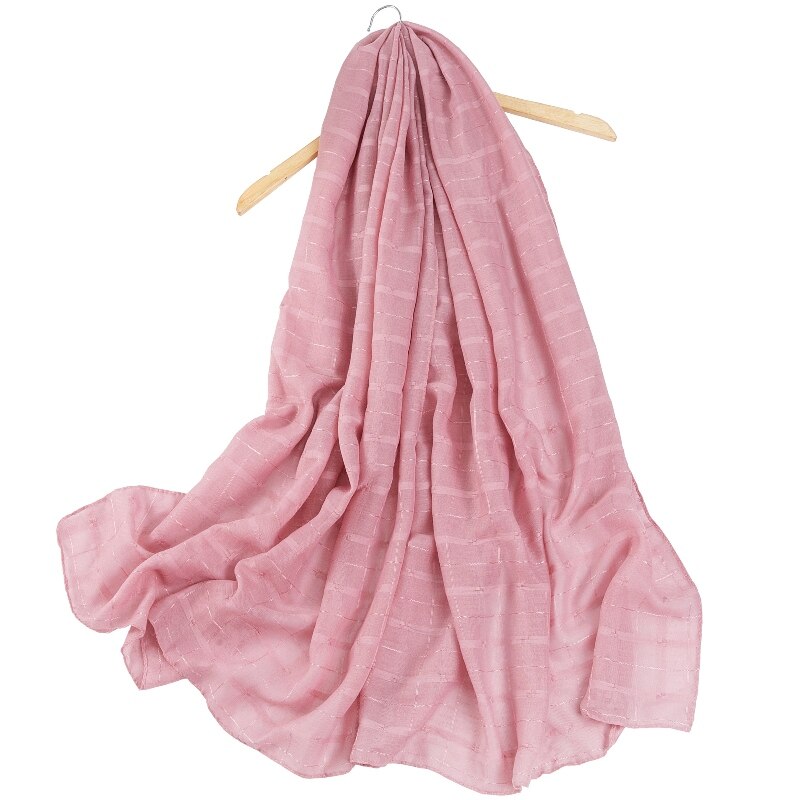 Zomer Winter Lange 180 Cm * 80 Cm Plaid Cotton Blend Viscose Pashmina Vrouwen Sjaal Zwarte Foulard Femme invierno Mujer: Pink