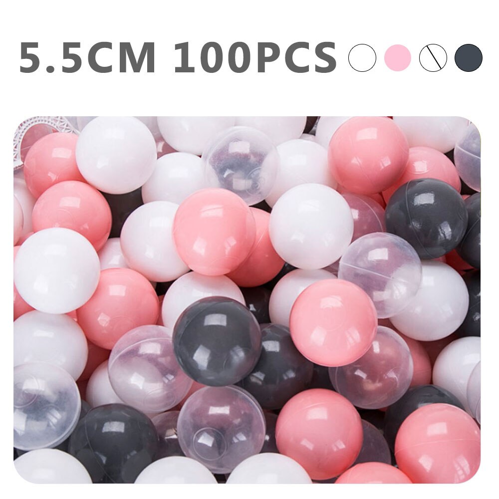 100pcs/lot Eco-Friendly Pink White Soft Plastic Water Pool Ocean Wave Ball Baby Funny Toys Stress Air Ball Outdoor Fun Sports: WJ3254A